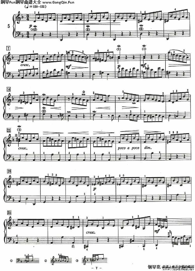 十二首小前奏曲（為初學者而作的練習曲）P7鋼琴譜
