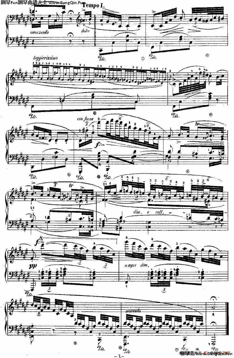 升F大調夜曲Op.15-2（Trois  Nocturnes）_簡譜