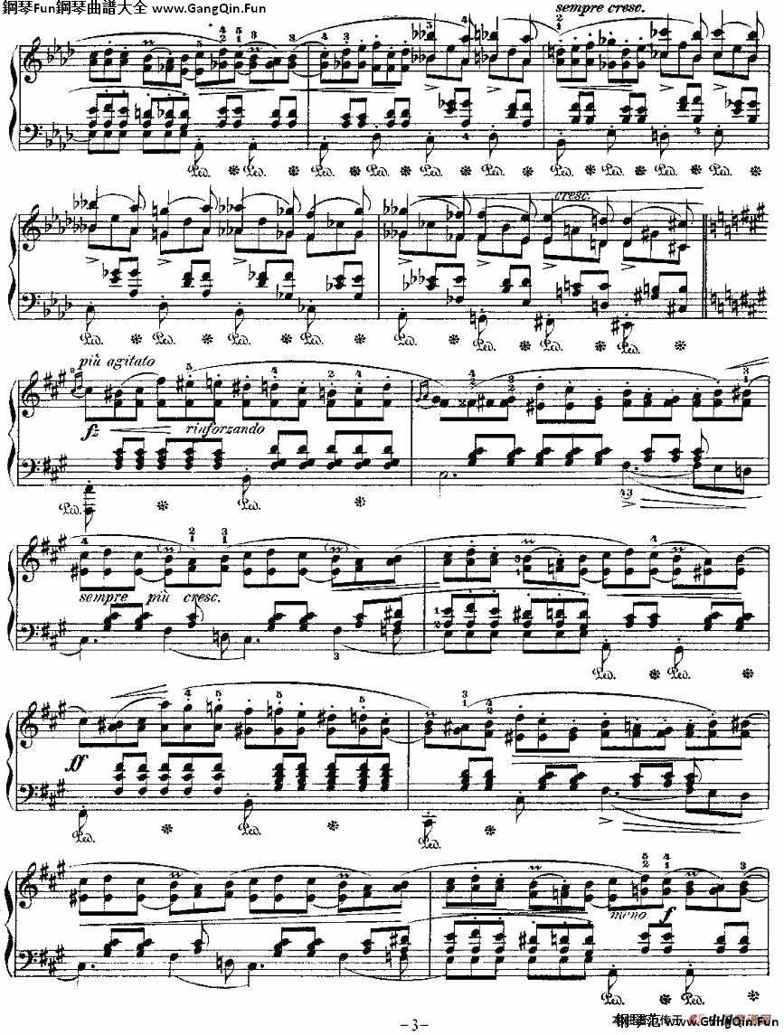 降A大調夜曲Op.32－2（Deux  Nocturnes）_簡譜