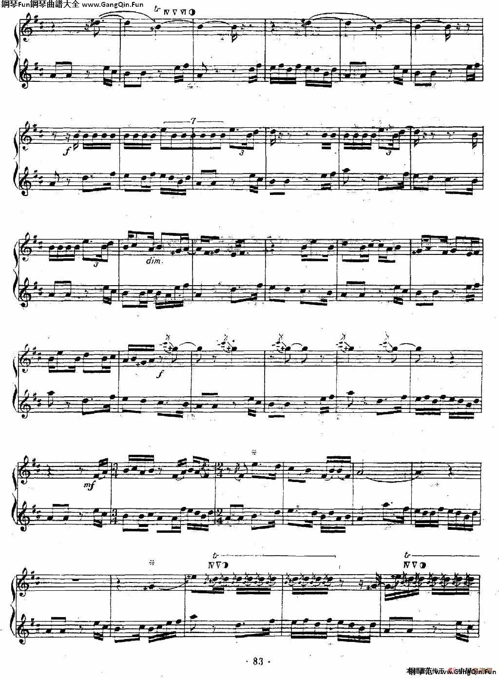 百鳥音（笛子+笙、五線譜）_簡譜