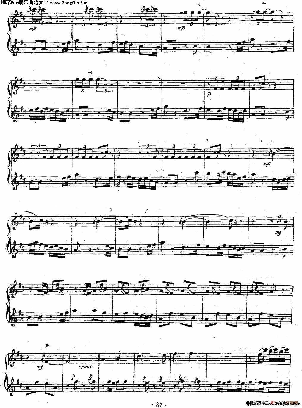 百鳥音（笛子+笙、五線譜）_簡譜