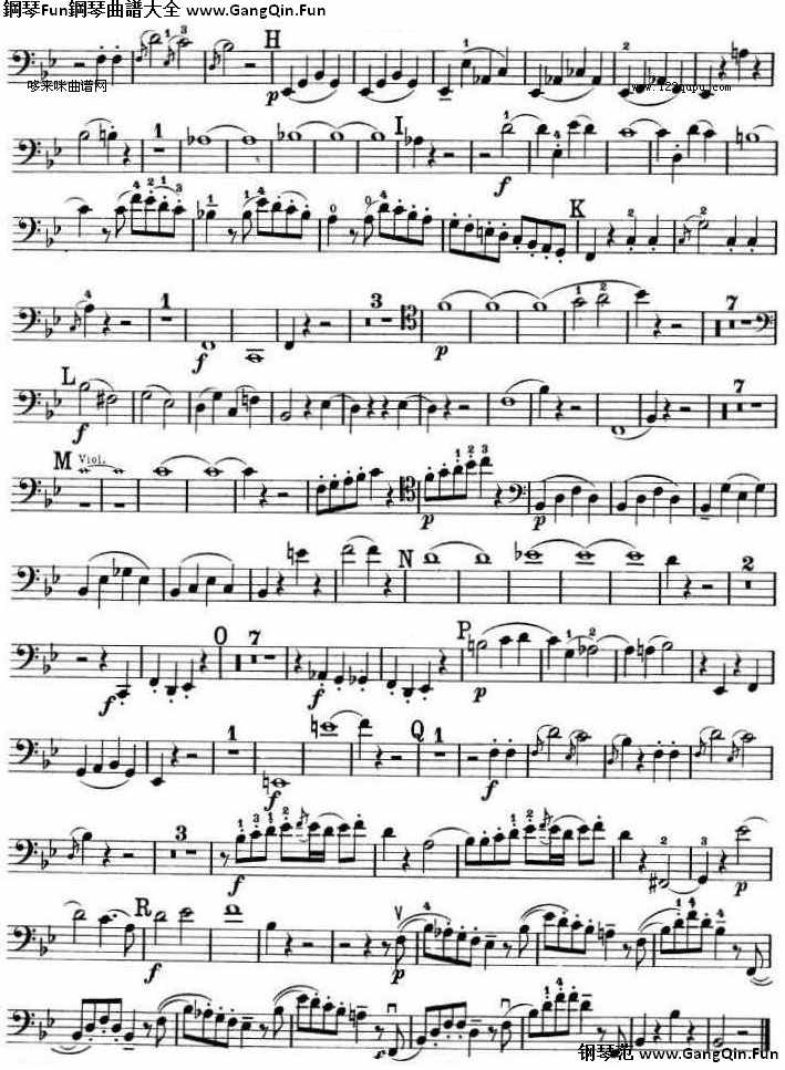提琴三重奏 第二首 降B大調 K.502之Cello  TRIO-莫札特